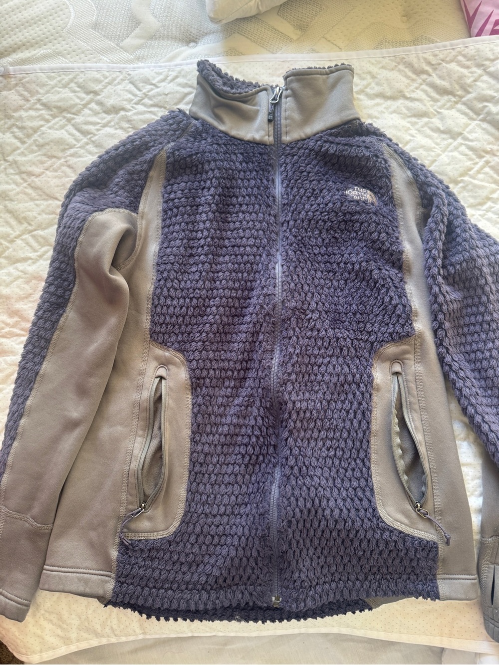 The North Face Women's Purple and Gray  Fleece Jacket